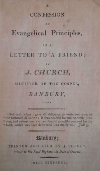A Confession of Evangelical Principles / in a letter to a friend cover