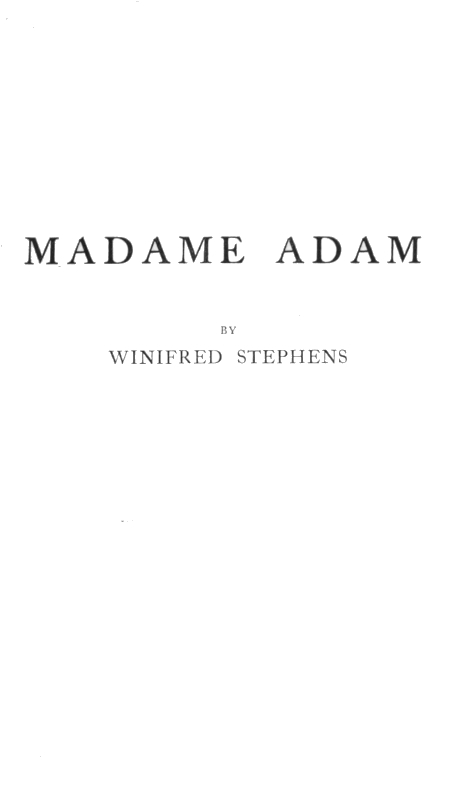 Madame Adam (Juliette Lambert), la grande Française cover