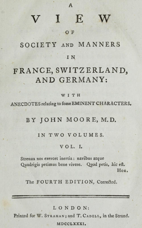 A View of Society and Manners in France, Switzerland, and Germany, Vol. 1 (of 2) / With Anecdotes Relating to Some Eminent Characters cover
