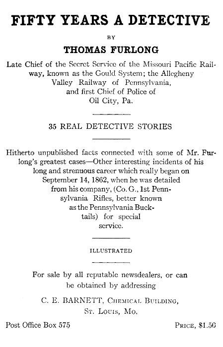 Fifty Years a Detective: 35 Real Detective Stories cover