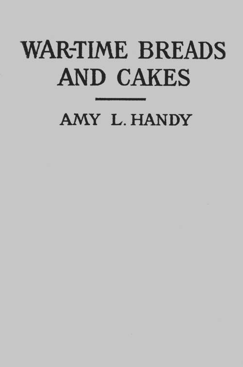 War-Time Breads and Cakes cover