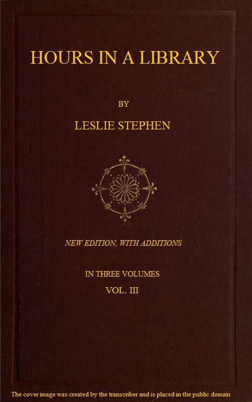 Hours in a Library, Volume 3 / New Edition, with Additions cover