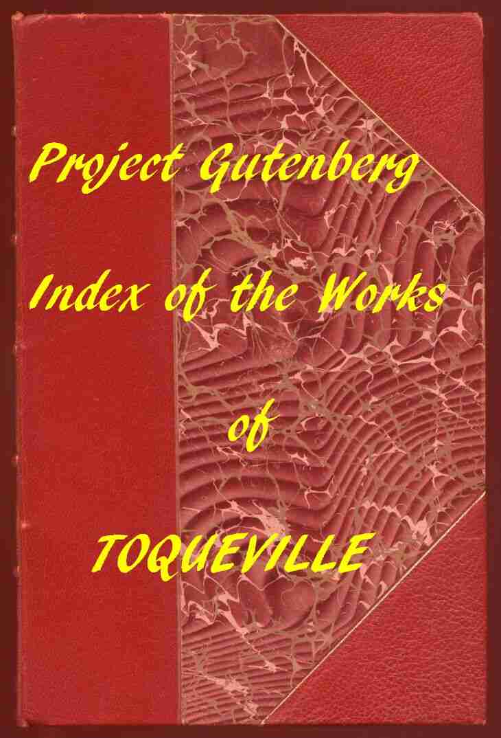 Index of the Project Gutenberg Works of Alexis de Tocqueville cover