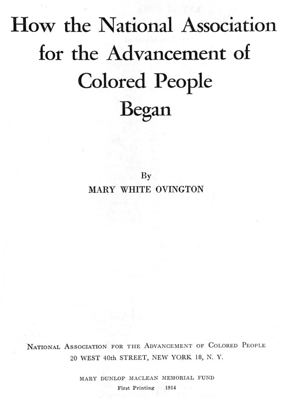 How the National Association for the Advancement of Colored People Began cover