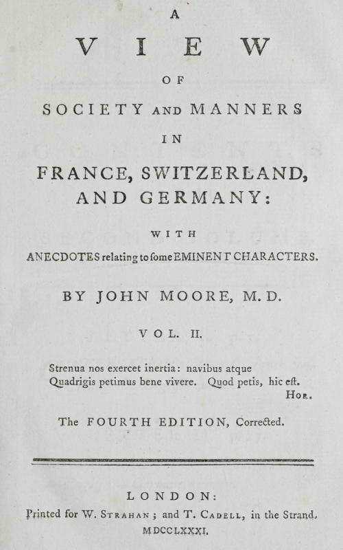 A View of Society and Manners in France, Switzerland, and Germany, Vol. 2 (of 2) / With Anecdotes Relating to Some Eminent Characters cover