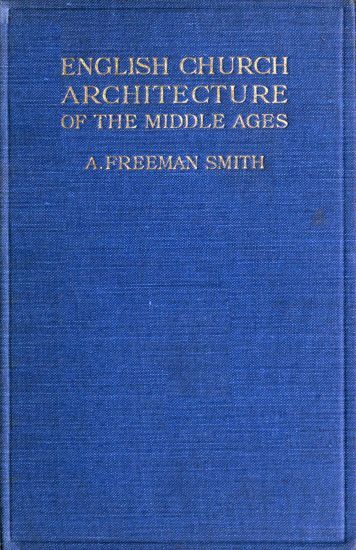 English Church Architecture of the Middle Ages: An Elementary Handbook cover