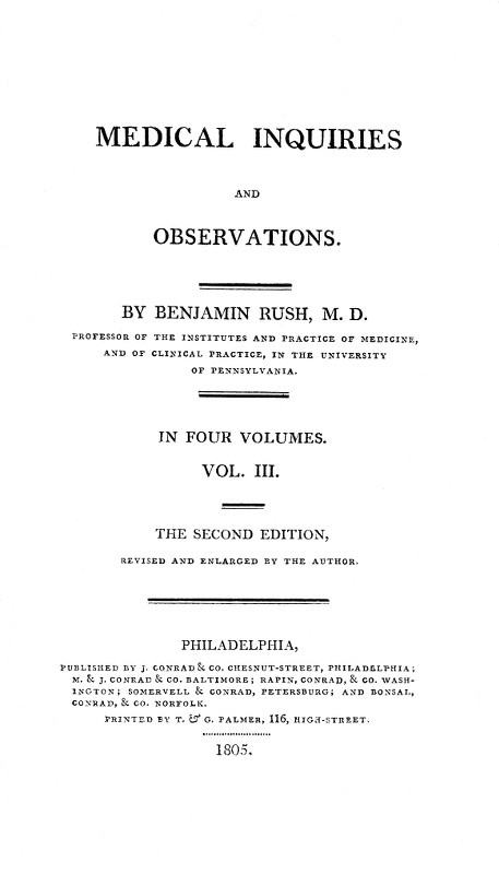 Medical Inquiries and Observations, Vol. 3 / The Second Edition, Revised and Enlarged by the Author cover