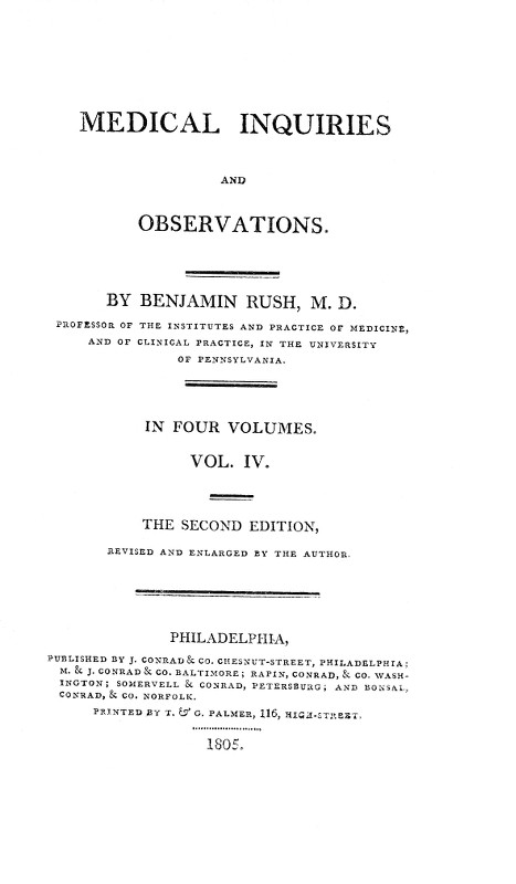 Medical Inquiries and Observations, Vol. 4 / The Second Edition, Revised and Enlarged by the Author cover