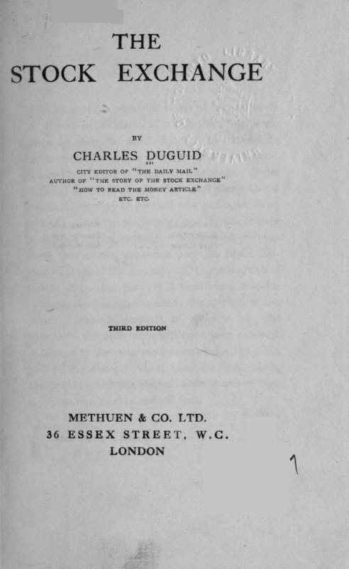 The Stock Exchange cover