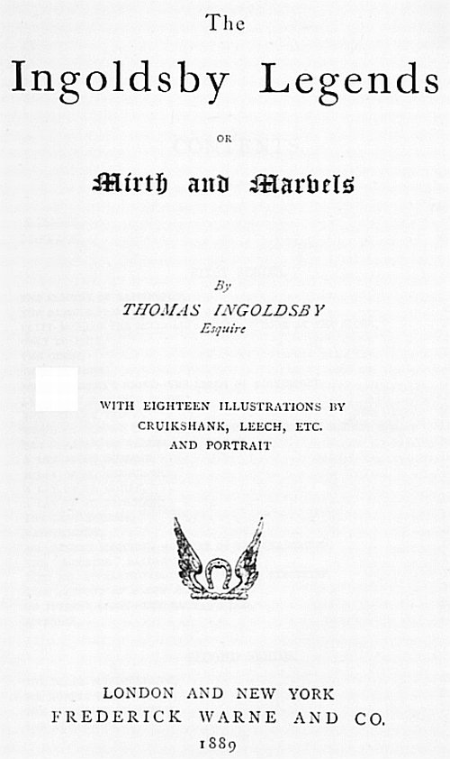 The Ingoldsby Legends; or, Mirth and Marvels cover