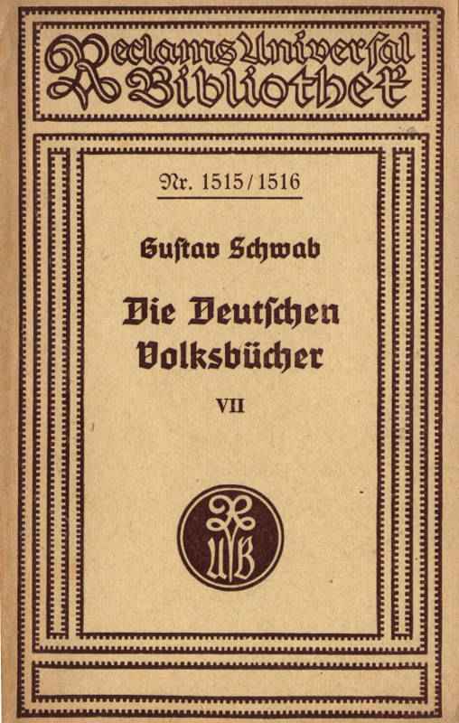 Die Deutschen Volksbücher VII: Die Schildbürger - Doktor Faustus cover