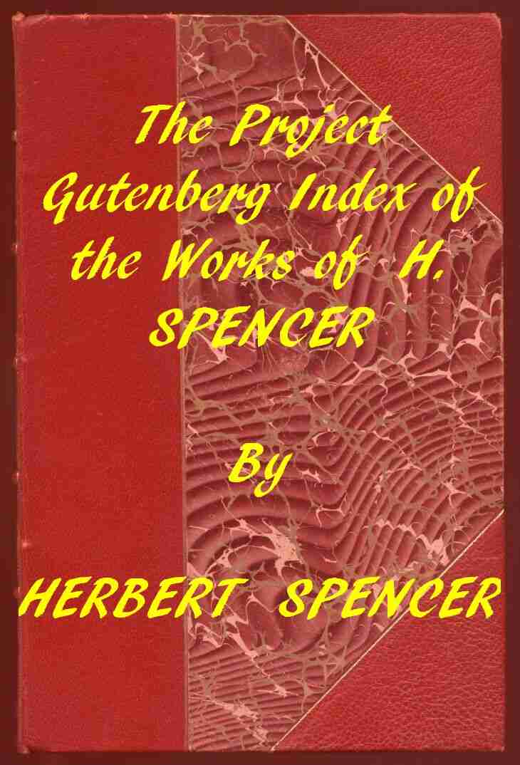 Index of the Project Gutenberg Works of Herbert Spencer cover