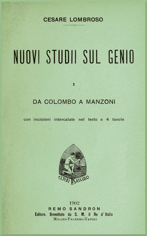 Nuovi studii sul genio vol. I (da Colombo a Manzoni) cover