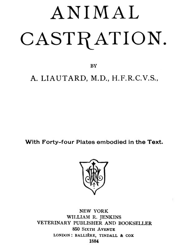 Animal Castration cover