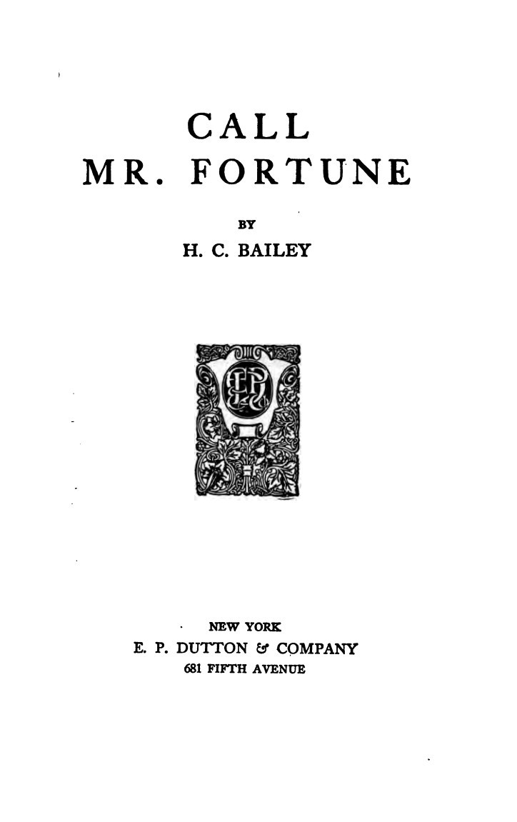 Call Mr. Fortune cover