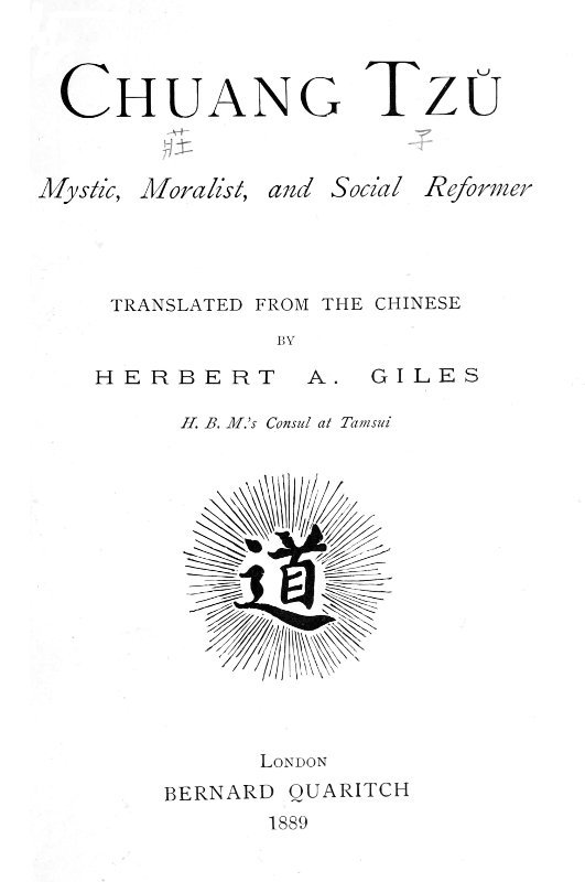 Chuang Tzu: Mystic, Moralist, and Social Reformer cover