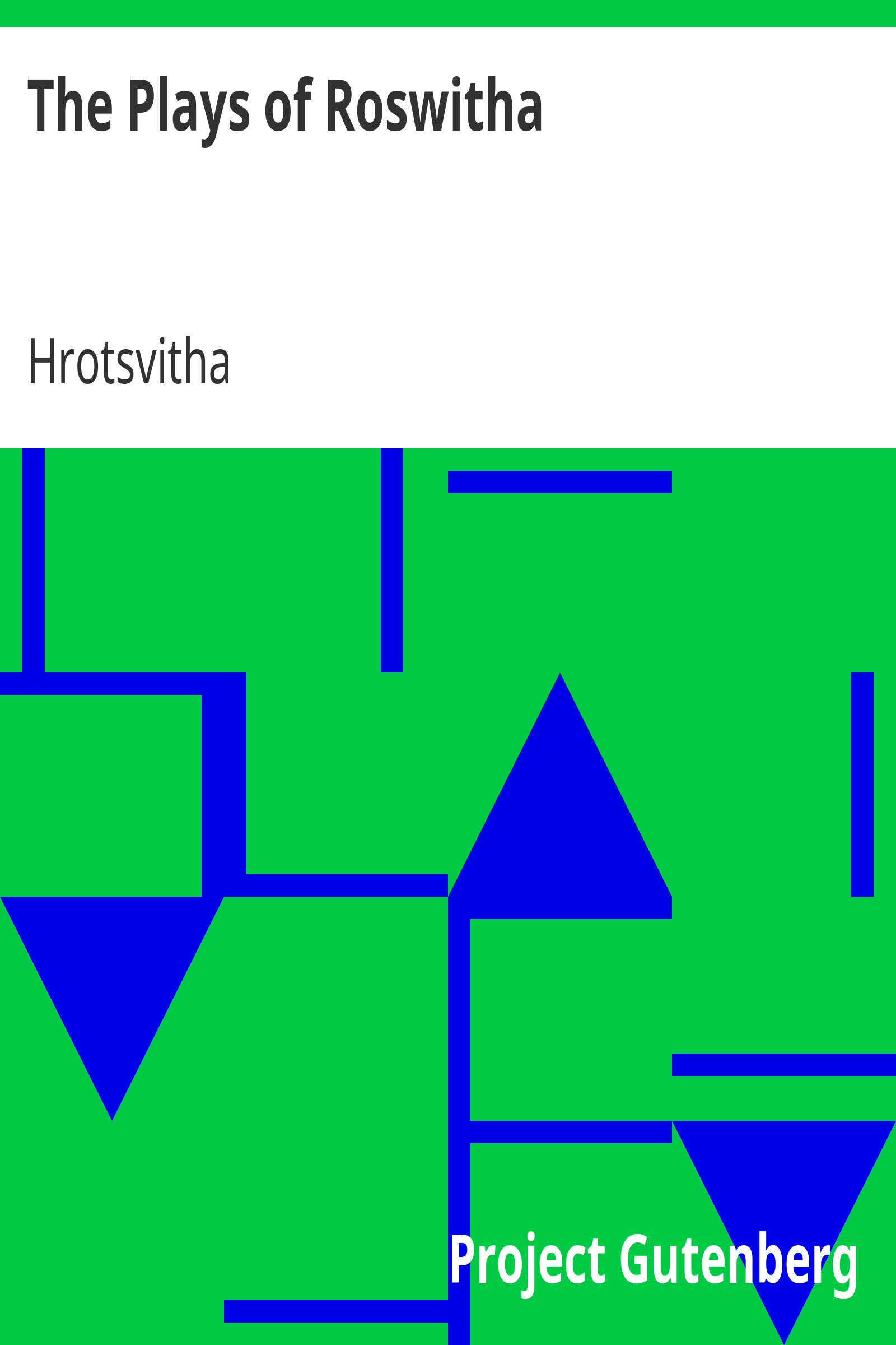 The Plays of Roswitha cover