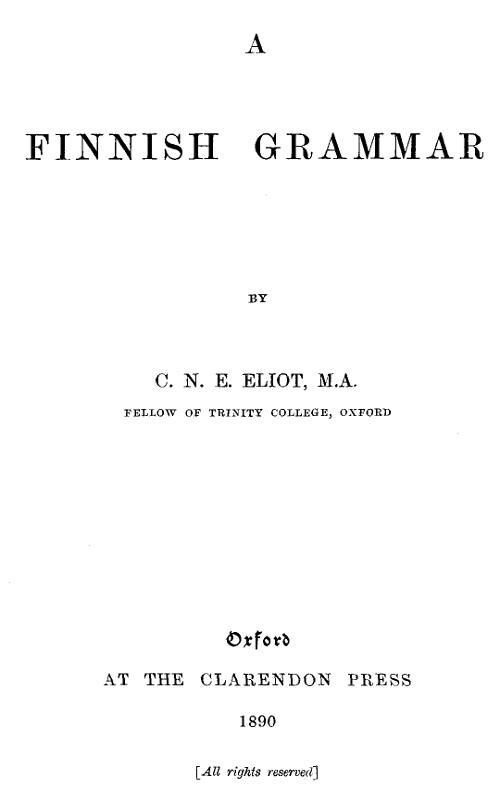 A Finnish Grammar cover