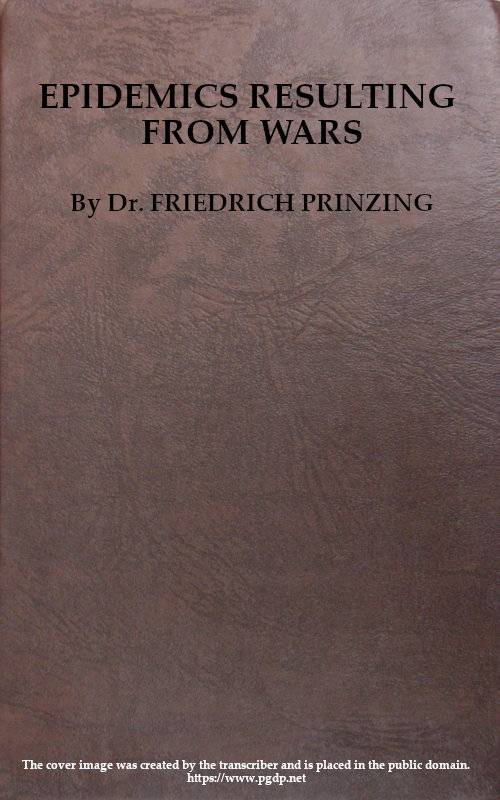 Epidemics Resulting from Wars cover