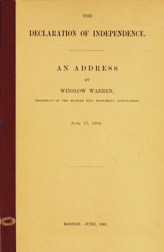 The Declaration of Independence: An Address cover
