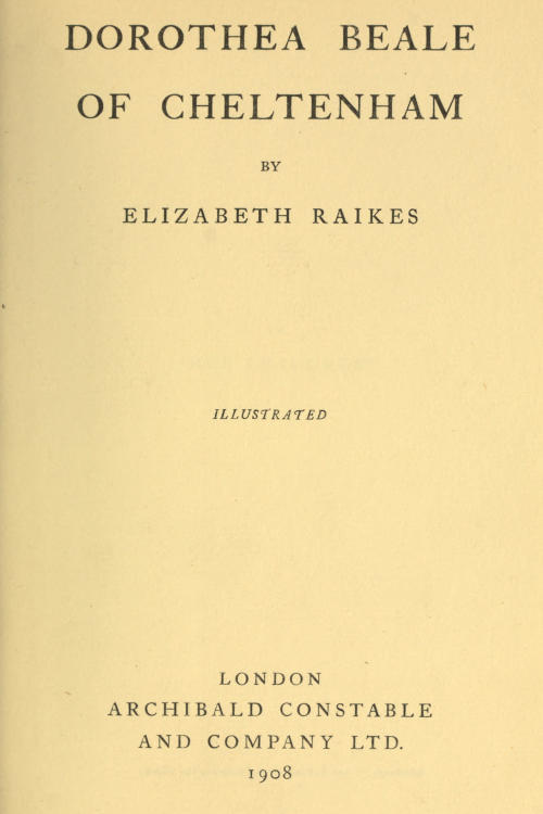 Dorothea Beale of Cheltenham cover