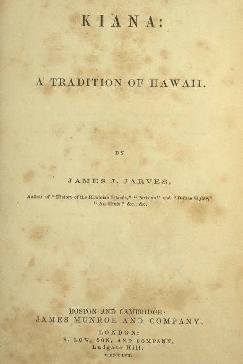 Kiana: a Tradition of Hawaii cover