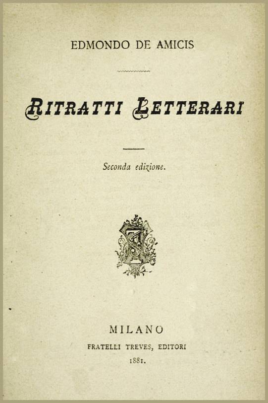 Ritratti letterari cover