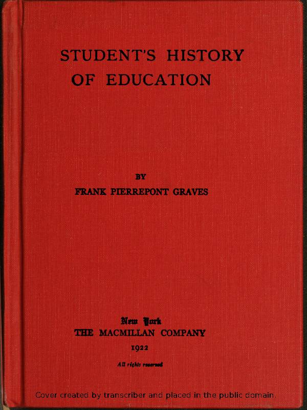 A student's history of education cover
