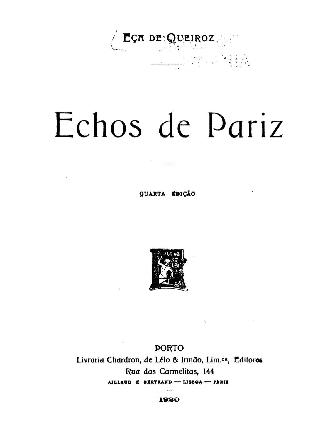 Echos de Pariz cover