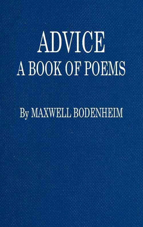 Advice: A Book of Poems cover