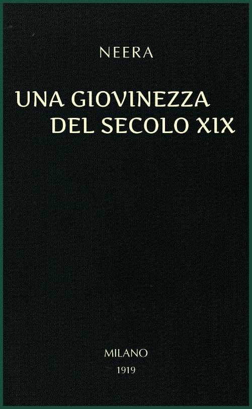 Una giovinezza del secolo XIX cover