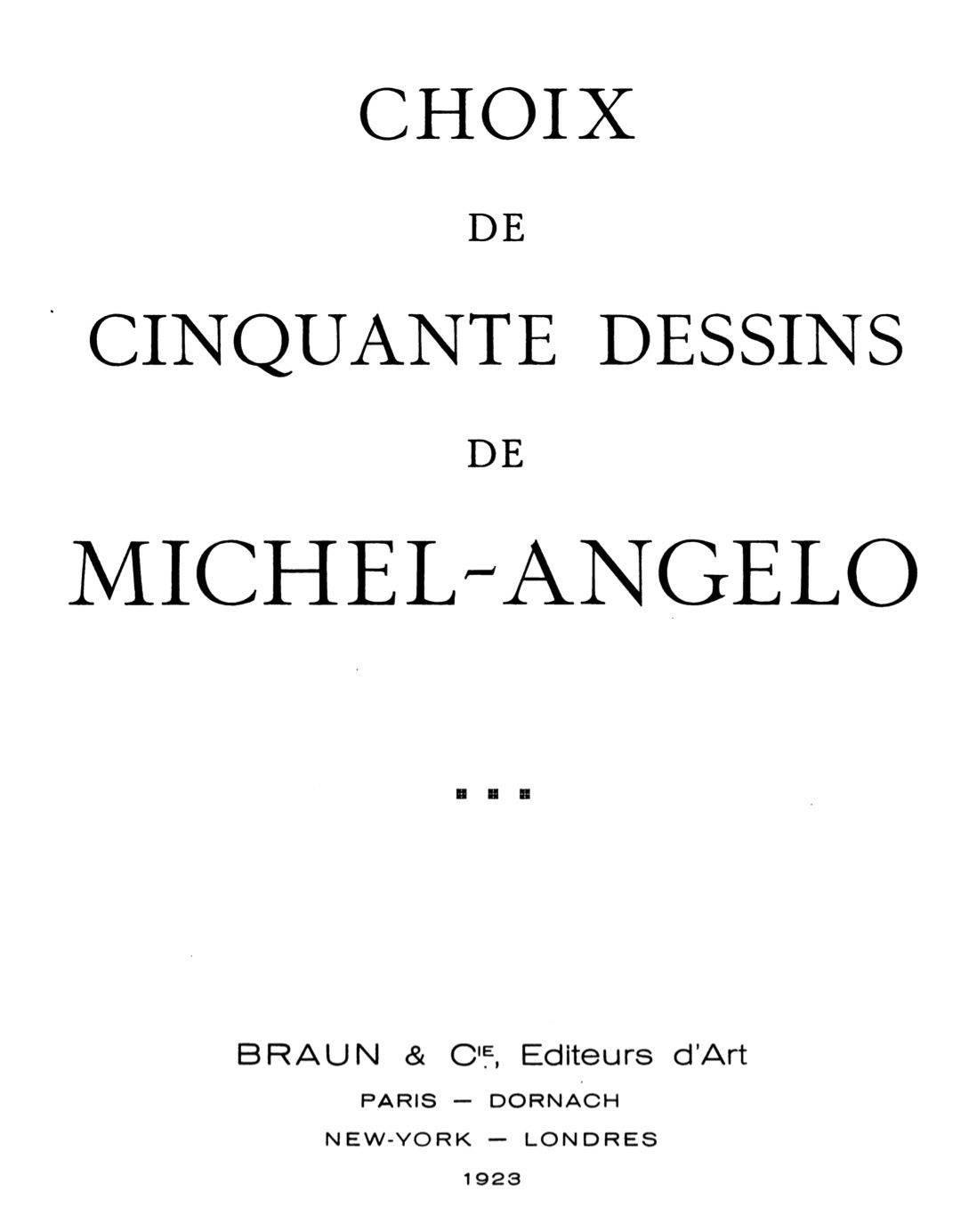 Choix de cinquante dessins de Michel-Angelo cover