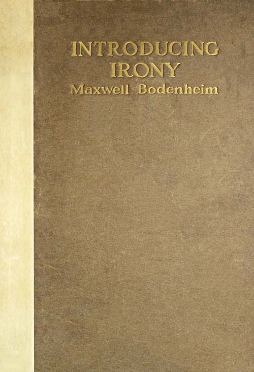 Introducing Irony: A Book of Poetic Short Stories and Poems cover