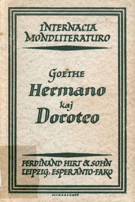 Hermano kaj Doroteo: Eposo idilia cover