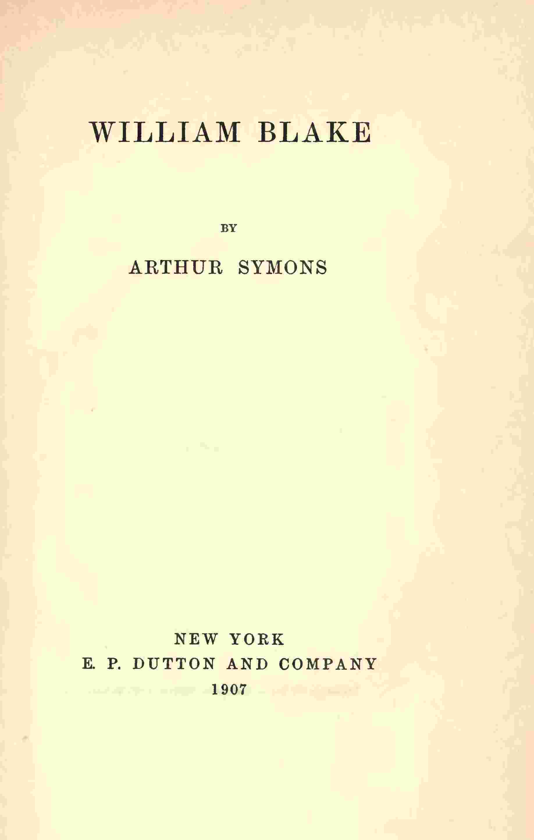 William Blake cover
