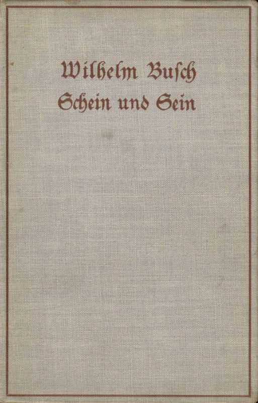 Schein und Sein: Nachgelassene Gedichte cover