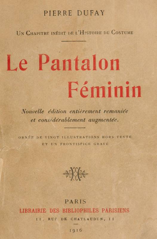 Le Pantalon Féminin cover