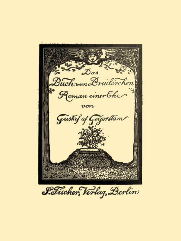 Das Buch vom Brüderchen: Roman einer Ehe cover
