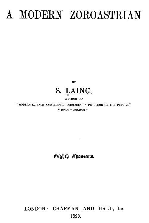 A Modern Zoroastrian cover