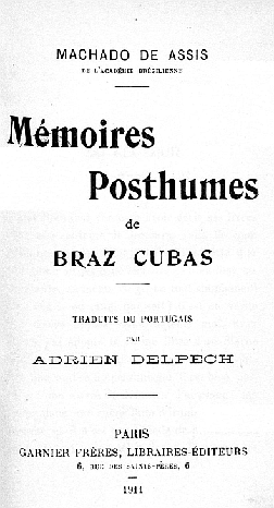 Mémoires Posthumes de Braz Cubas cover