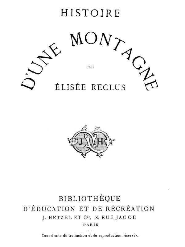 Histoire d'une Montagne cover