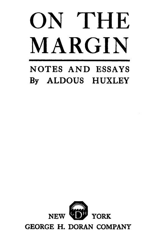 On the Margin: Notes and Essays cover