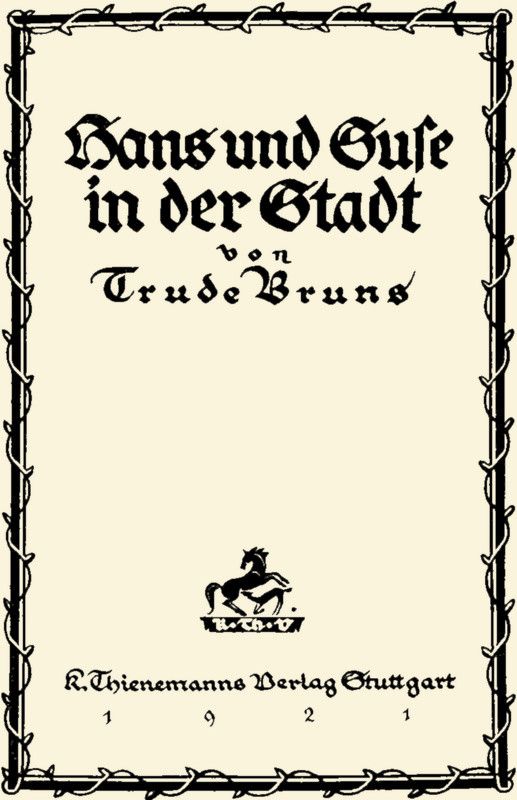 Hans und Suse in der Stadt cover