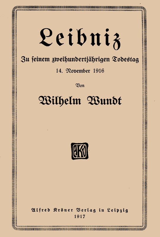 Leibniz: Zu seinem zweihunderjährigen Todestag 14. November 1916 cover