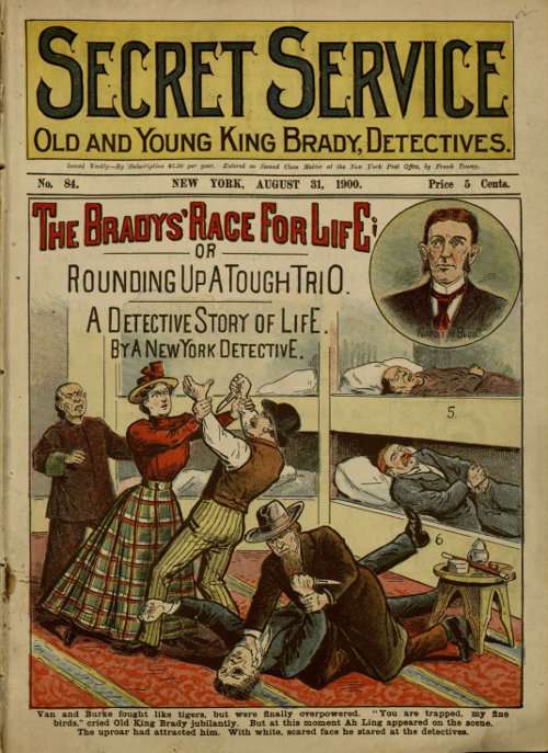 The Bradys' Race for Life; or, Rounding Up a Tough Trio: A Detective Story of Life cover