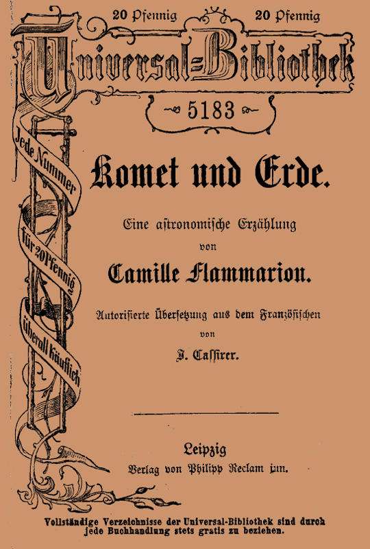 Komet und Erde: Eine astronomische Erzählung cover