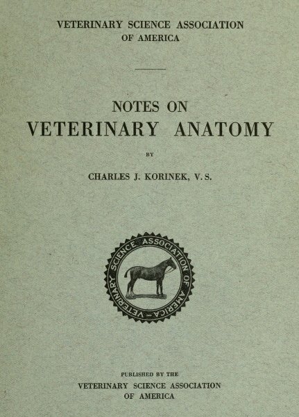 Notes on Veterinary Anatomy cover