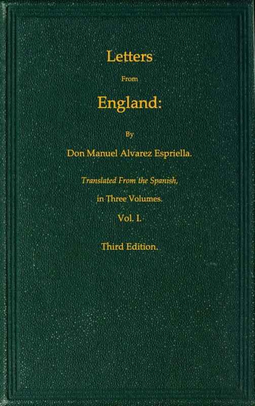 Letters from England, Volume 1 (of 3) cover