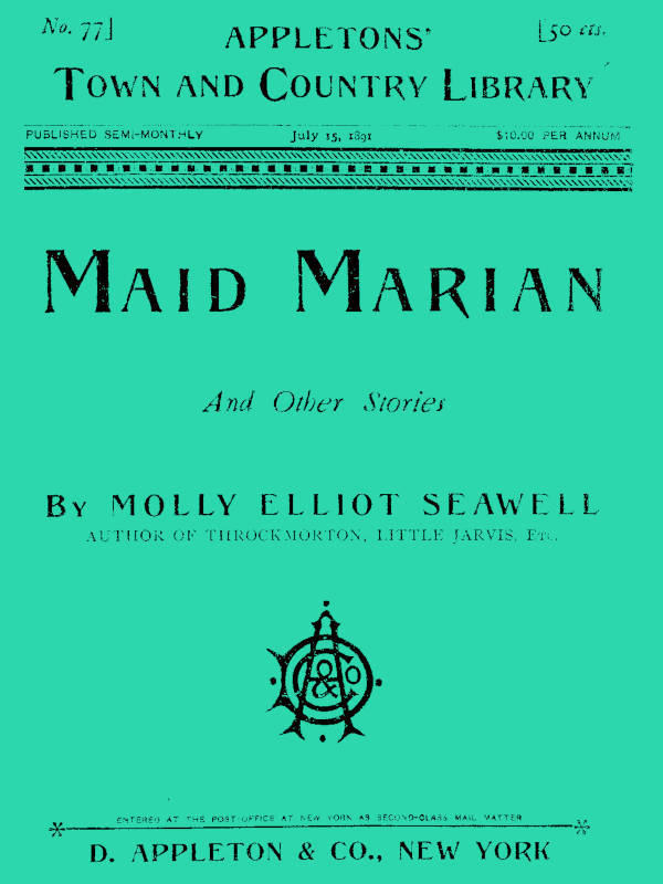 Maid Marian, and Other Stories cover