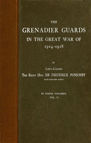 The Grenadier Guards in the Great War of 1914-1918, Vol. 2 of 3 cover